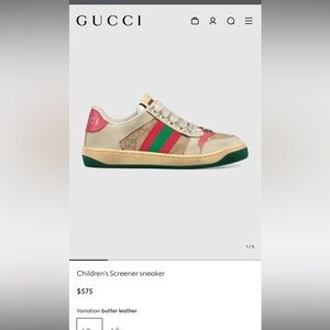 Gucci Cream and Pink Sneakers Vintage-Inspired Design